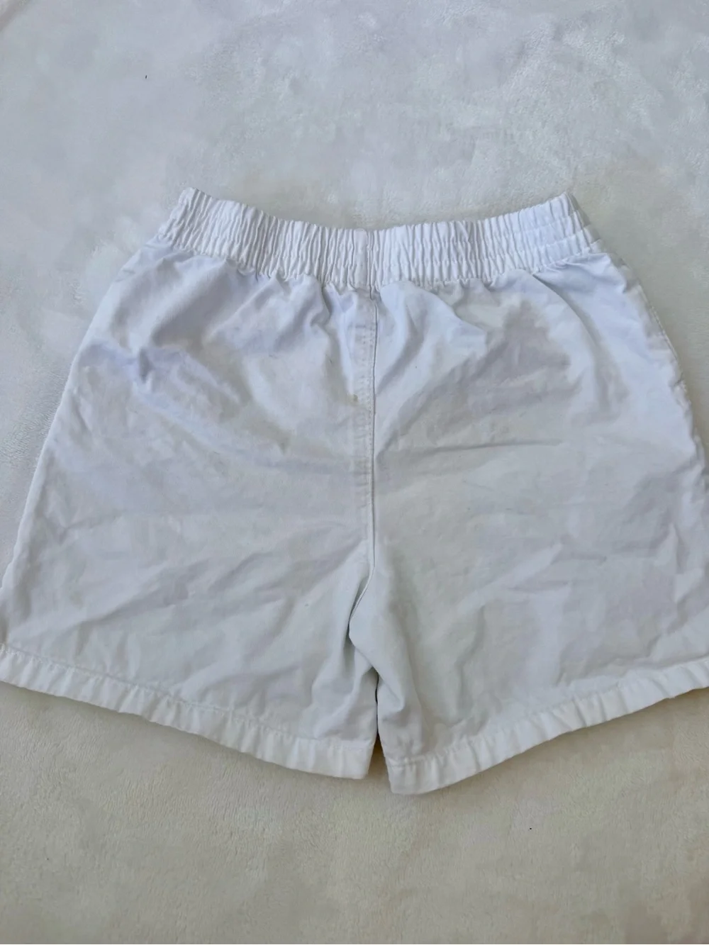 Toddler White Ralph Lauren Elastic-Waist Shorts (size 24M)